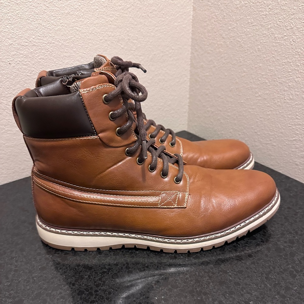 Harrison Myles round toe boots, Color: Tan with a side zipper!